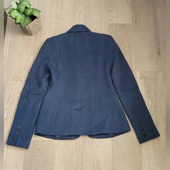 Peruvian Connection Baby Alpaca &  Wool Blend Navy Blue & Purple Blazer, Women 4 - Picture 14 of 16